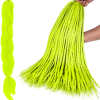 Soulima szintetikus műhaj fonat – 60-65 cm hosszú, neon sárga színű hajhosszabbítás és fonásra alkalmas póthaj (10348)