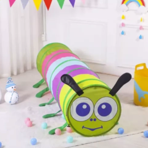 Kruzzel színes hernyó alagút gyerekeknek – 165×46 cm-es mászóalagút beltéri és kültéri játékhoz (23926) - Image 6