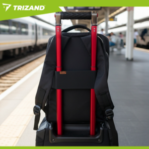 Trizand 17 literes fekete utazó hátizsák – kompakt kézipoggyász 38×24×18 cm méretben - fekete (23734) - Image 5