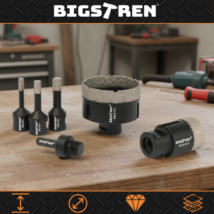 Bigstreeten gyémánt lyukfúró készlet – 6 részes profi fúrószár szett 6–68 mm méretben, adapterrel (WNDR27079) - Image 11