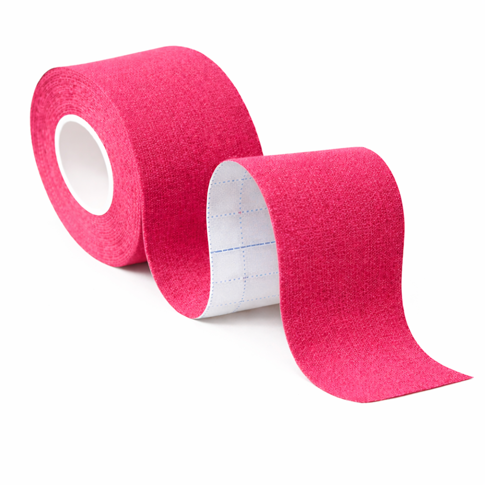 Kineziológiai tapasz – 5 cm × 5 m izom- és ízülettámasztó sport szalag fájdalomcsillapításhoz és regenerációhoz - Rózsaszín (FX) (BLLV) - Image 3