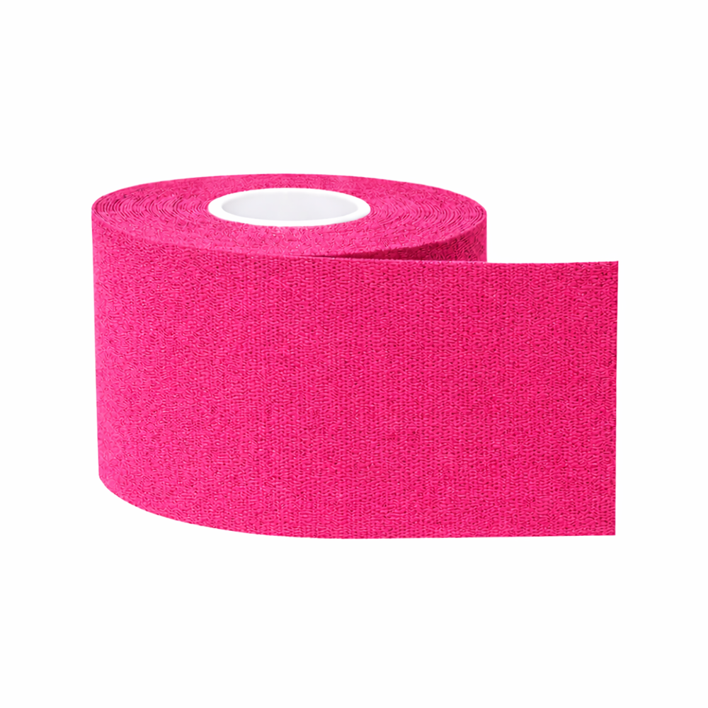 Kineziológiai tapasz – 5 cm × 5 m izom- és ízülettámasztó sport szalag fájdalomcsillapításhoz és regenerációhoz - Rózsaszín (FX) (BLLV) - Image 4
