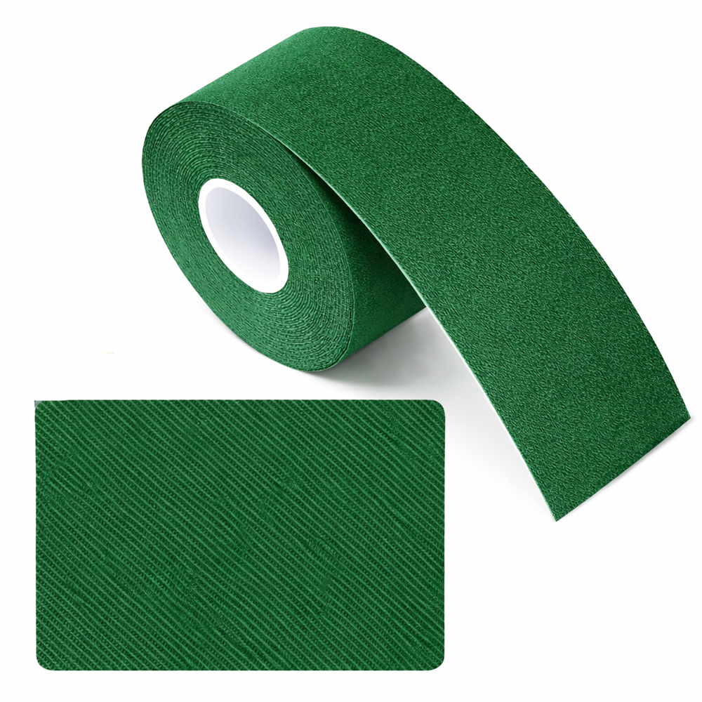 Kineziológiai tapasz – 5 cm × 5 m izom- és ízülettámasztó sport szalag fájdalomcsillapításhoz és regenerációhoz - Sötét zöld (FX) (BLLV) - Image 6