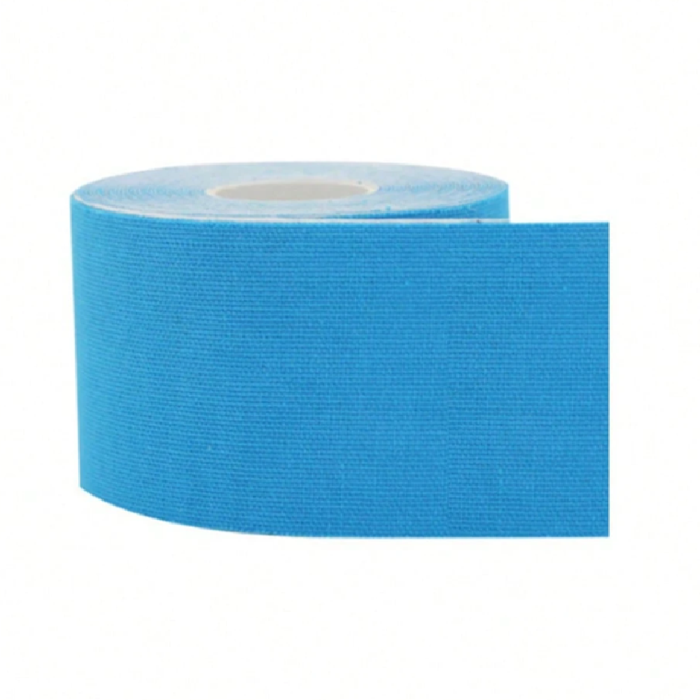 Kineziológiai tapasz – 5 cm × 5 m izom- és ízülettámasztó sport szalag fájdalomcsillapításhoz és regenerációhoz - kék (FX) (BLLV) - Image 4