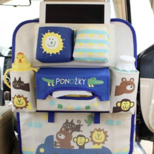 Mesés autóülés háttámla rendező tárolózsebekkel gyerekeknek – kék (FX) (BLLV) - Image 3