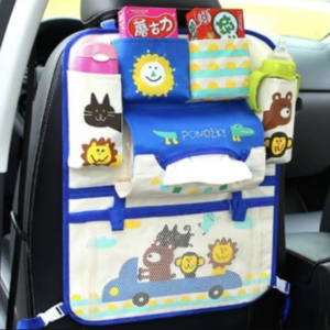 Mesés autóülés háttámla rendező tárolózsebekkel gyerekeknek – kék (FX) (BLLV) - Image 2