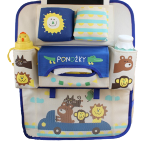 Mesés autóülés háttámla rendező tárolózsebekkel gyerekeknek – kék (FX) (BLLV) - Image 4