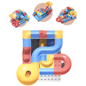 Tumama golyófutam építőkocka készlet – kreatív labdapálya játék gyerekeknek (FX) (BLLV) - Image 3