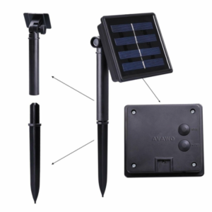 10 Méteres napelemes LED fényfüzér 100 hidegfehér leddel – kültéri dekorációs világítás kertbe, teraszra és erkélyre (FX) (BBV) - Image 4