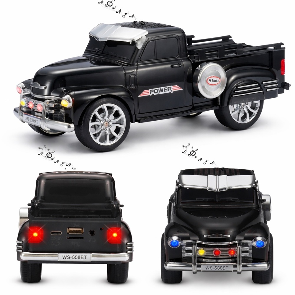 1953 Chevy 3100 pickup teherautó retro bluetooth hangszóró TWS USB FM TF WS-695 (BBV)22