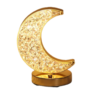 Félhold asztali lámpa – érintésvezérelt, 3 színű, újratölthető led éjszakai fény usb-vel (FX) - Image 1