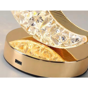 Félhold asztali lámpa – érintésvezérelt, 3 színű, újratölthető led éjszakai fény usb-vel (FX) - Image 9