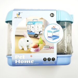 BunnyCare interaktív fehér plüss nyuszi szett hordozóval – kiegészítős plüss játék gyerekeknek (BBMJ) - Image 10