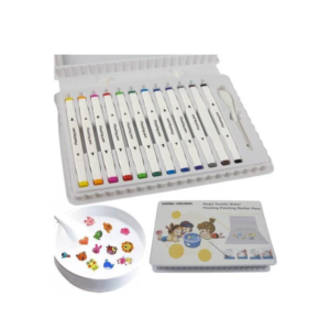 MAALEO mágikus vízre rajzoló filctoll készlet – 12 db vízen lebegő toll gyerekeknek (WNDR22504)