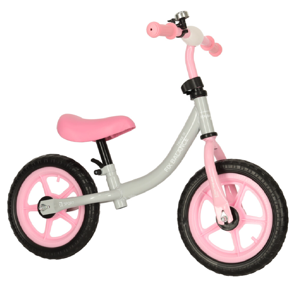 Trike fix balance futóbicikli – fehér–rózsaszín, 80–108 cm magassághoz, max 35 kg-ig (BBI-4544_2) - Image 2