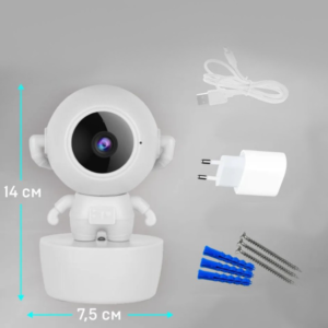 Űrhajós WiFi babafigyelő kamera HD felbontással – vezeték nélküli megfigyelő SD kártya foglalattal (BBV) - Image 4