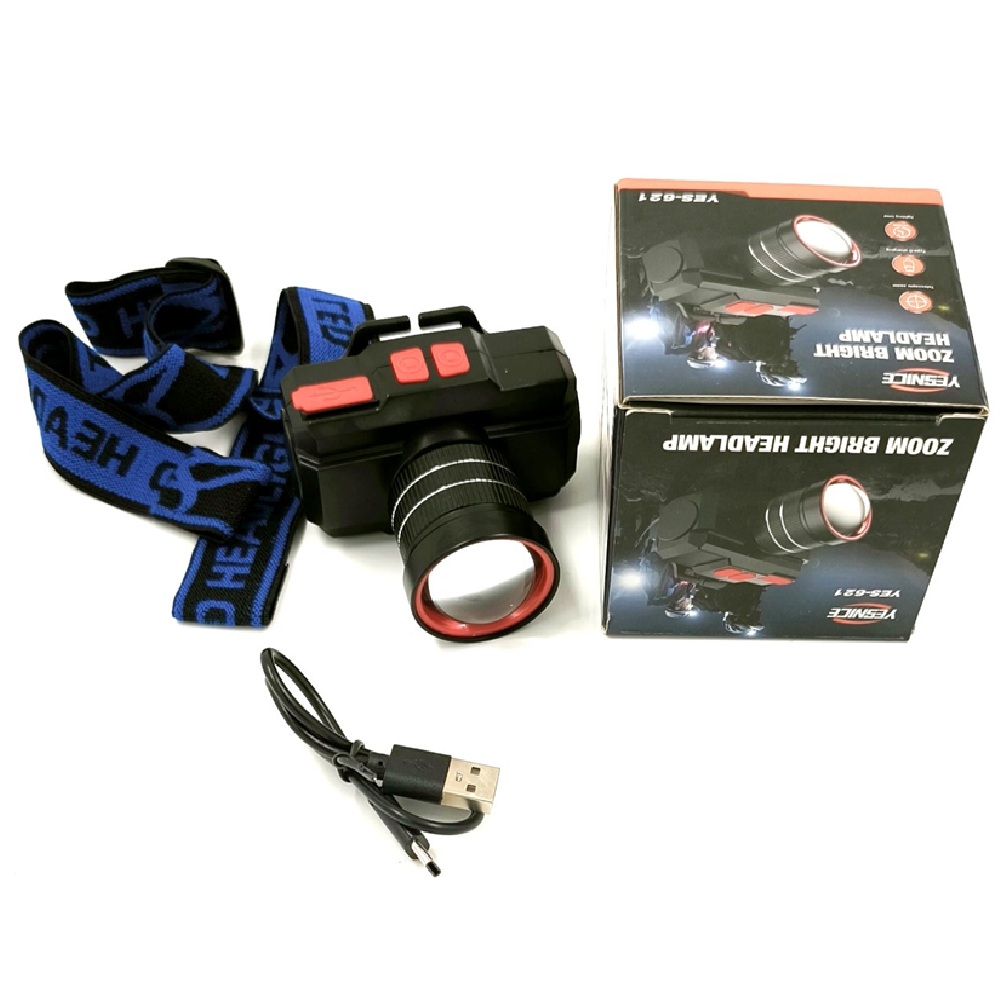 Yesnice YES-621 LED fejlámpa – zoom funkció, nagy fényerő, akkumulátoros, újratölthető kivitel (BBD) - Image 2