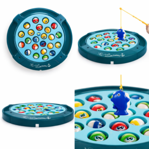 Dinoszauruszos horgászós játék forgó pályával – szórakoztató társasjáték gyerekeknek (FX) - Image 3