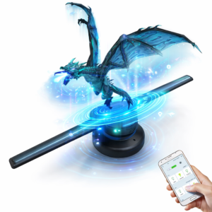 Holografikus 3D LED ventilátor kijelző 42 cm – HD hologram kivetítő telefonos applikációval és távirányítóval (BBD) - Image 1