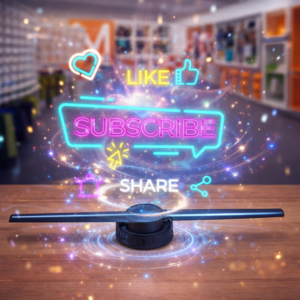 Holografikus 3D LED ventilátor kijelző 42 cm – HD hologram kivetítő telefonos applikációval és távirányítóval (BBD) - Image 5