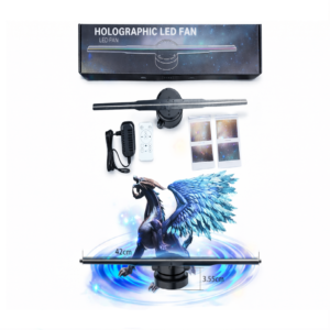 Holografikus 3D LED ventilátor kijelző 42 cm – HD hologram kivetítő telefonos applikációval és távirányítóval (BBD) - Image 6