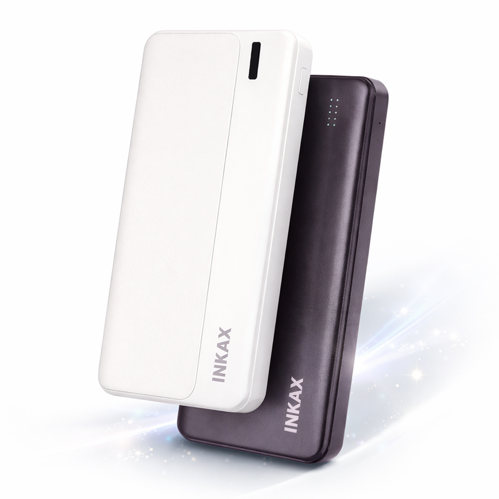INKAX PB-01A 10 000 mAh power bank – LED kijelzős gyorstöltő külső akkumulátor USB-C és Micro USB porttal (BBD) - Image 5