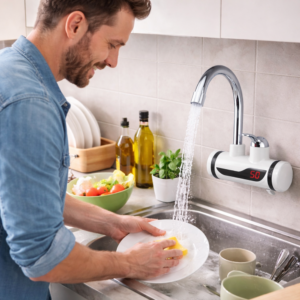 Kaski KL25-101 fali elektromos vízmelegítős csaptelep LCD kijelzővel 3000W (BBV) - Image 3