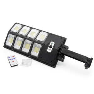 LumaGuard 336 LED hidegfehér napelemes kerti lámpa mozgásérzékelővel – távirányítós kültéri fali lámpa W789B-4 (FX) (BBV)