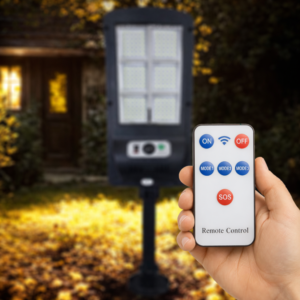 NEXTLY W755-6 kültéri napelemes LED lámpa – mozgás- és fényérzékelős, távirányítós, 3 világítási mód (BBV) - Image 2