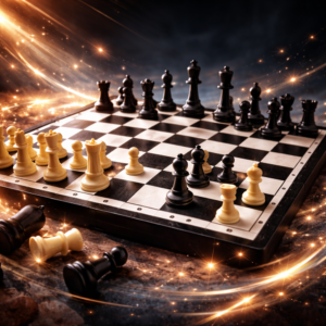 Poptoy klasszikus sakk készlet – stratégiai társasjáték gyerekeknek és felnőtteknek, kompakt sakk szett 11×23×3 cm (BBMJ) - Image 4