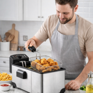 RAF 3 literes elektromos fritőz – 2000W olajsütő rántott ételekhez (BBV) (FX) - Image 3