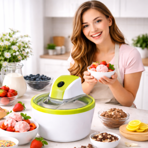 Royalty Line ICM-20101 fagylaltkészítő gép – elektromos jégkrém, sorbet és joghurt készítő házi fagylalthoz (BBV) - Image 2