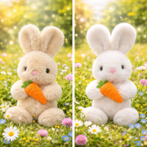 SnuggleBunny plüss nyuszi – puha és aranyos játék plüss gyerekeknek, alváshoz és játékhoz - 35 cm (BBJ) - Image 4