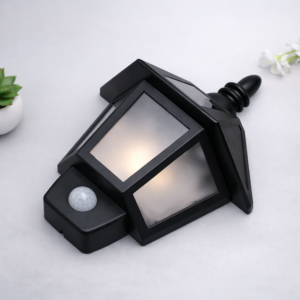 SolarGlow napelemes LED kültéri fali lámpa mozgásérzékelővel – vízálló kerti lámpa meleg fehér fénnyel, vintage hatszög dizájn (BBV) - Image 3