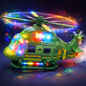 ThunderChop katonai helikopter – LED-es játék helikopter fényeffektusokkal, forgó rotorral gyerekeknek (BBJ) - Image 4