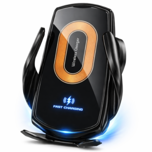 V57 autós vezeték nélküli telefontartó töltő – 15W gyors Qi töltés, infrás szenzoros tartó (BBD) - Image 5