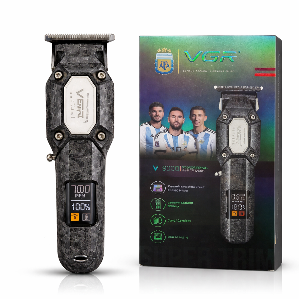 VGR V-900B Akkumulátoros hajnyíró és szakállvágó trimmer – professzionális, vezeték nélküli, precíziós vágás (BBD) 1