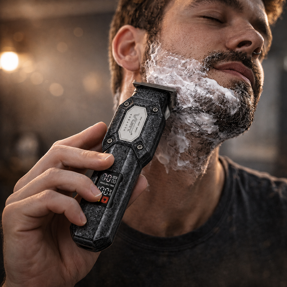 VGR V-900B Akkumulátoros hajnyíró és szakállvágó trimmer – professzionális, vezeték nélküli, precíziós vágás (BBD) - Image 3