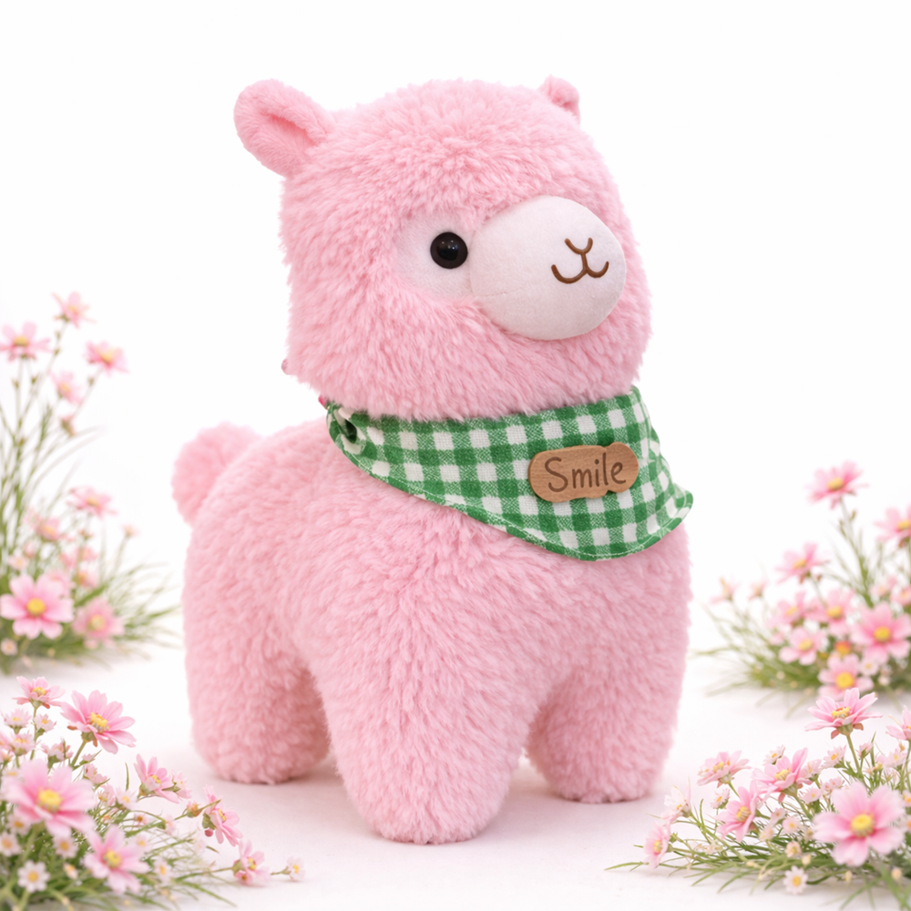 Alpacasso rózsaszín plüss alpaka – puha, ölelhető alpaka játék gyerekeknek és ajándéknak (BBJ) - Image 7