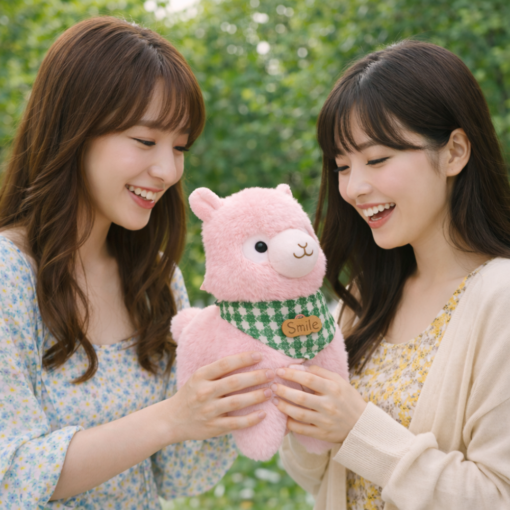Alpacasso rózsaszín plüss alpaka – puha, ölelhető alpaka játék gyerekeknek és ajándéknak (BBJ) - Image 4