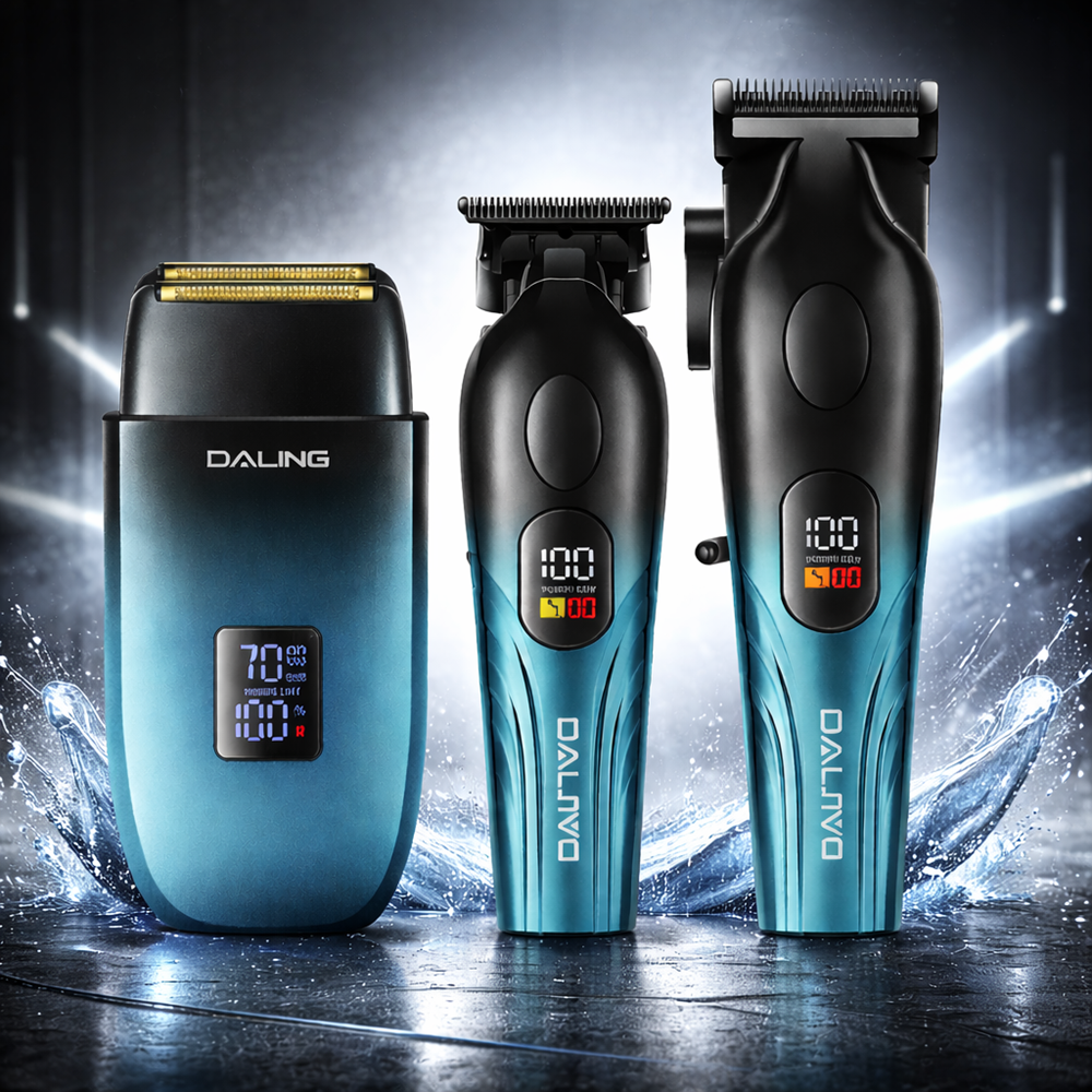 Daling DL-9306 professzionális hajvágó és szakállvágó szett – vezeték nélküli grooming kit borotvával (BBD) - Image 7