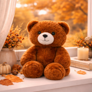 PiheMackó barna plüss maci – puha, ölelhető teddy mackó gyerekeknek és ajándéknak (BBJ) - Image 5