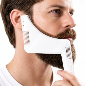 BeardMaster szakáll kontúrozó fésű – szakáll- és bajuszformázó sablon precíz igazításhoz (FX)