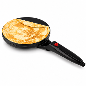 CREPELLA Pro elektromos palacsintasütő és crepe maker – tapadásmentes tortilla sütő, kompakt reggelikészítő - 600W (BBE)
