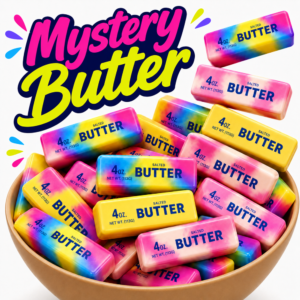 Mystery Butter Squishy stresszoldó játék – puha nyomkodható hab fidget játék random színekben (BBE)