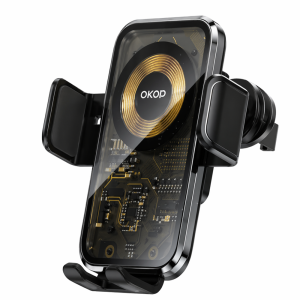 Okop KP-921 autós telefontartó – 15W vezeték nélküli gyorstöltő, Qi kompatibilis mobil tartó autóba (BBD)