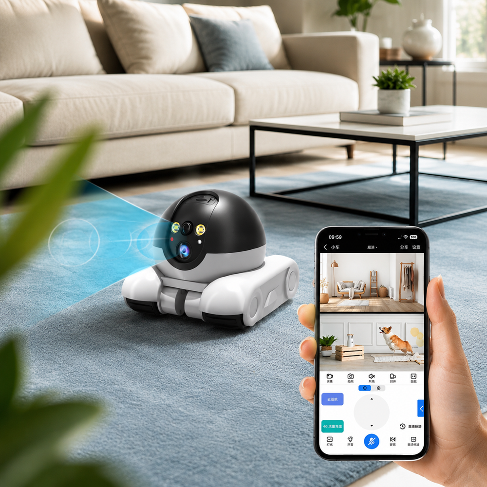SXT-046 távirányítós megfigyelő robotkamera – WiFi FPV kamera autó éjjellátó LED világítással (BBD) - Image 2