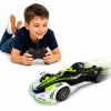 SpeedRacer RC versenyautó zöld-fekete-fehér kivitelben – távirányítós sportautó gyerekeknek, nagy sebességű játék autó (BBJ)