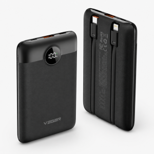 VEGER S11 powerbank 10000mAh – hordozható gyorstöltő külső akkumulátor telefonhoz (THM)