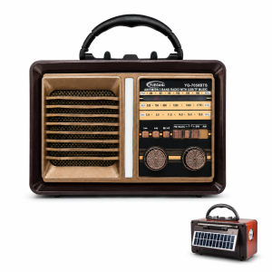 YUEGAN YG-7050BTS retro Bluetooth rádió – hordozható AM/FM/SW multimédiás hangszóró USB/TF lejátszóval (BBD)